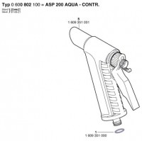 Bosch 0 600 800 100 ASP 200 AQUA-CONTR. spray gun Spare Parts